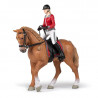 Cheval de promenade et sa cavalière, figurine PAPO 51564