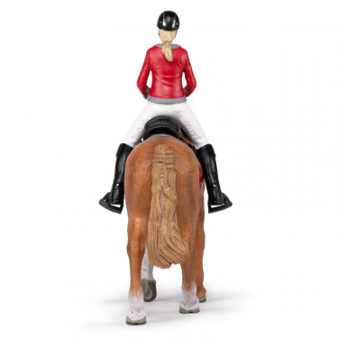 Cheval de promenade et sa cavalière, figurine PAPO 51564