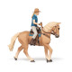 Cheval western et sa cavalière, figurine PAPO 51566