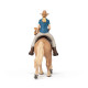 Cheval western et sa cavalière, figurine PAPO 51566
