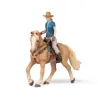 Cheval western et sa cavalière, figurine PAPO 51566