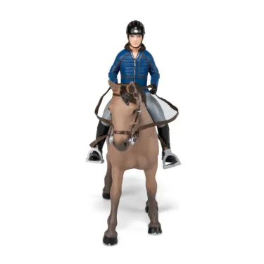 Cheval de promenade et son cavalier, figurine PAPO 51565