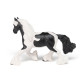 Cheval Cob noir et blanc, figurine PAPO 51550