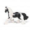 Cheval Cob noir et blanc, figurine PAPO 51550