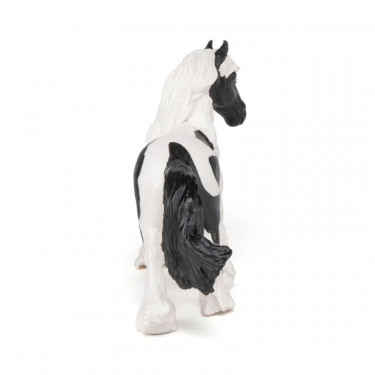 Cheval Cob noir et blanc, figurine PAPO 51550