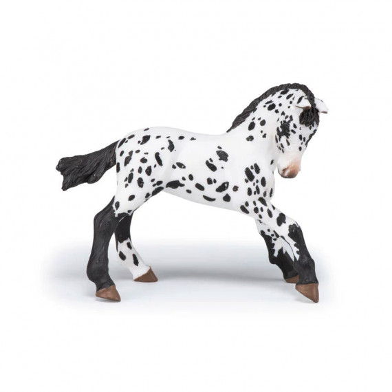 Poulain Appaloosa noir, figurine cheval PAPO 51540