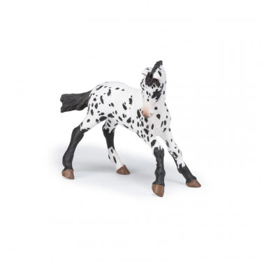 Poulain Appaloosa noir, figurine cheval PAPO 51540
