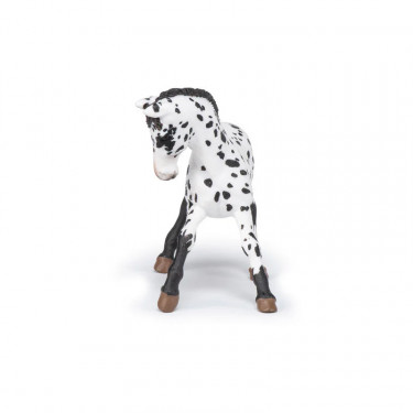 Poulain Appaloosa noir, figurine cheval PAPO 51540