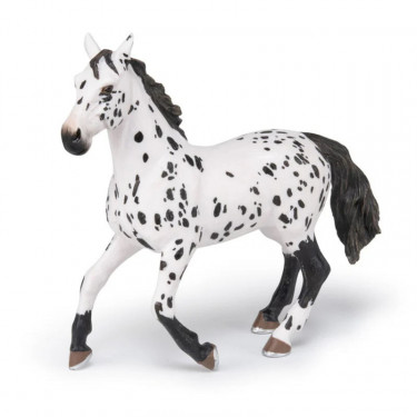 Cheval Appaloosa noir, figurine PAPO 51539