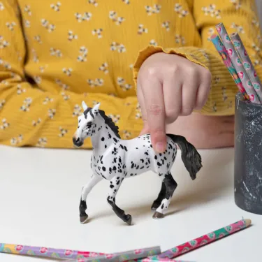Cheval Appaloosa noir, figurine PAPO 51539