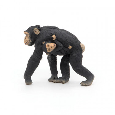 Chimpanzé et son bébé, figurine PAPO 50194