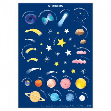 Globe céleste 3D phosphorescent à assembler Pirouette Cacahouète x CNES