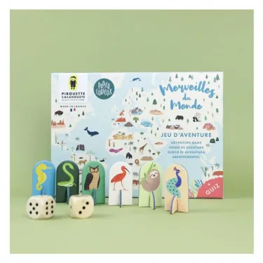 Jeu de l'oie "Merveilles du Monde" Pirouette Cacahouète x Papier Curieux