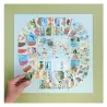 Jeu de l'oie "Merveilles du Monde" Pirouette Cacahouète x Papier Curieux