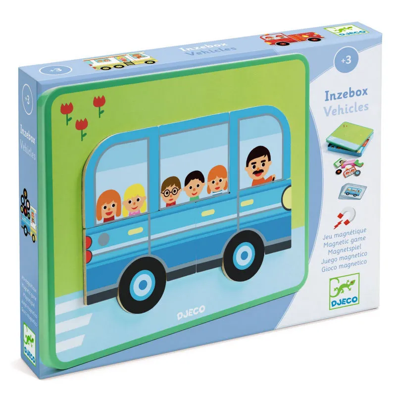 Inzebox Véhicules, jeu magnétique DJECO 3074