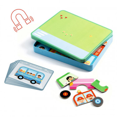 Inzebox Véhicules, jeu magnétique DJECO 3074