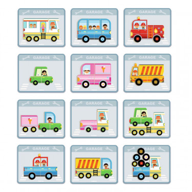 Inzebox Véhicules, jeu magnétique DJECO 3074