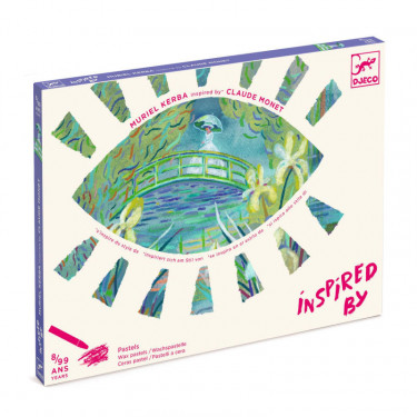 Pastels "Sur l'étang aux Nymphéas" DJECO 9384 inspired by Claude Monet