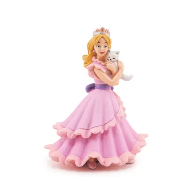 Princesse Chloé avec son petit chat, figurine PAPO 39010