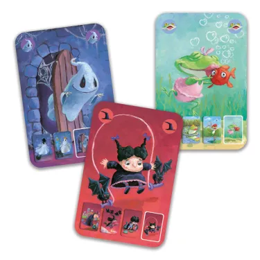 Mini Family jeu des 7 familles, jeu de cartes DJECO DJO5101