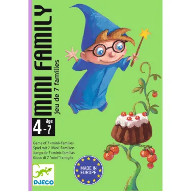 Mini Family jeu des 7 familles, jeu de cartes DJECO DJO5101