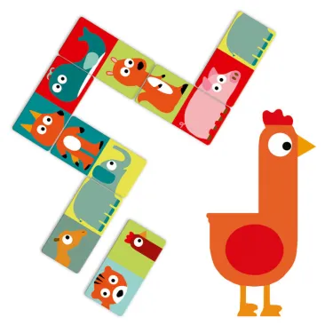 Domino Puzzle Animaux, DJECO 8165