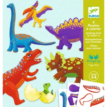 Petits pantins à colorier Dino DJECO 9680