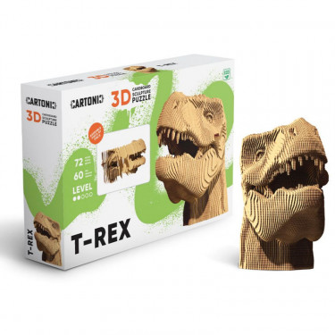 Puzzle sculpture 3D en carton - T-Rex - Cartonic