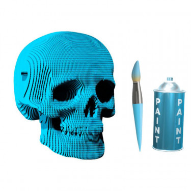 Puzzle sculpture 3D en carton - Crâne - Cartonic