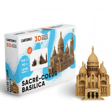 Puzzle sculpture 3D en carton - Basilique du Sacré-Coeur de Paris - Cartonic