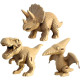 Dinos Trio - Puzzle sculpture 3D en carton - Cartonic