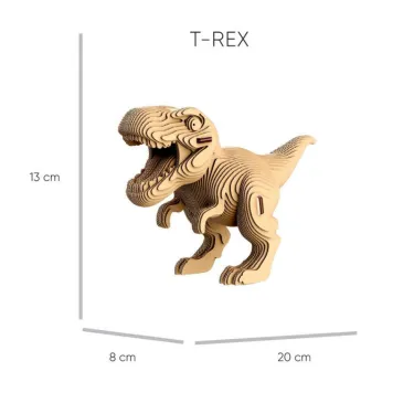 Dinos Trio - Puzzle sculpture 3D en carton - Cartonic