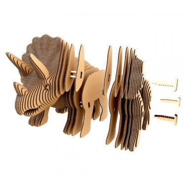 Dinos Trio - Puzzle sculpture 3D en carton - Cartonic