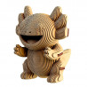 Axolotls Trio - Puzzle sculpture 3D en carton - Cartonic