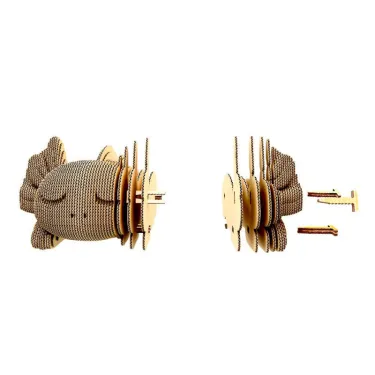 Axolotls Trio - Puzzle sculpture 3D en carton - Cartonic