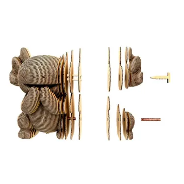 Axolotls Trio - Puzzle sculpture 3D en carton - Cartonic