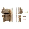 Axolotls Trio - Puzzle sculpture 3D en carton - Cartonic
