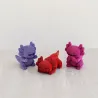 Axolotls Trio - Puzzle sculpture 3D en carton - Cartonic