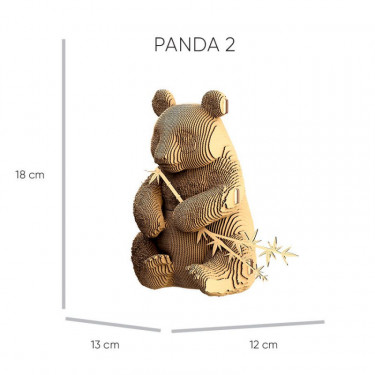 Famille Panda - Puzzle sculpture 3D en carton - Cartonic