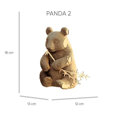 Famille Panda - Puzzle sculpture 3D en carton - Cartonic