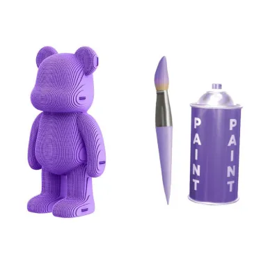 Ours Arty - Puzzle sculpture 3D en carton - Cartonic