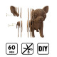 Chiot Chihuahua - Puzzle sculpture 3D en carton - Cartonic