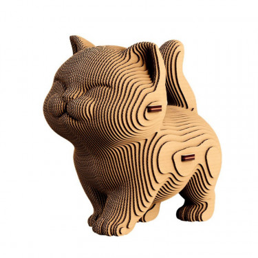 Chaton marchant - Puzzle sculpture 3D en carton - Cartonic