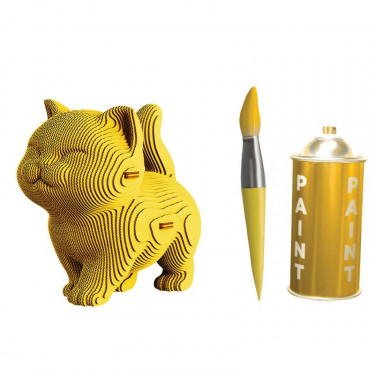 Chaton marchant - Puzzle sculpture 3D en carton - Cartonic