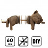 Chaton dormant - Puzzle sculpture 3D en carton - Cartonic