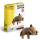 Chaton dormant - Puzzle sculpture 3D en carton - Cartonic