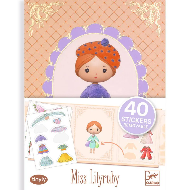 Vestiaire de Lilyruby, autocollants repositionnables tinyly DJECO 6981