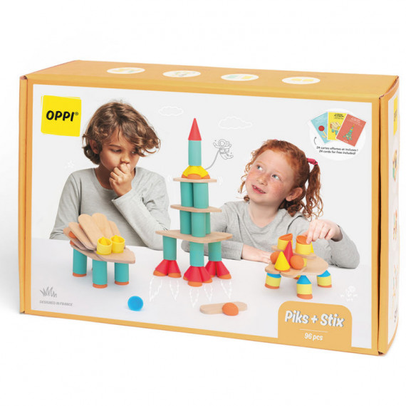 PIKS & STIX jeu de construction créatif - OPPI 96 pièces