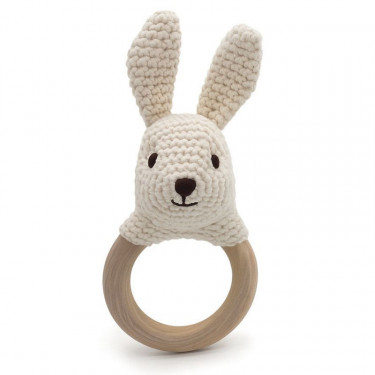Anneau de dentition "Lapin" en crochet en coton bio The veggy toys