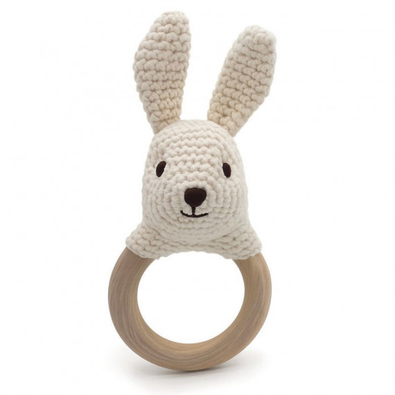 Anneau de dentition "Lapin" en crochet en coton bio The veggy toys